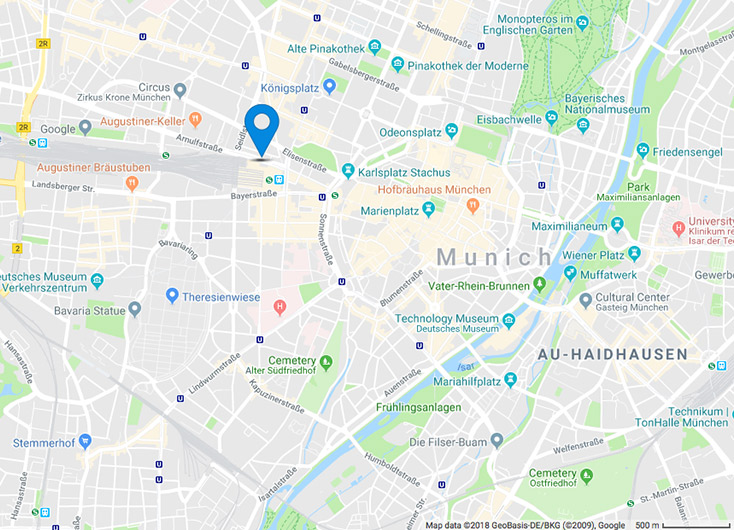 Het dichtstbevolkte en drukste plein van München.